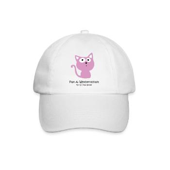 Süße Katze - Weltherrschaft - Baseballkappe - Weiß/Weiß - Vorne