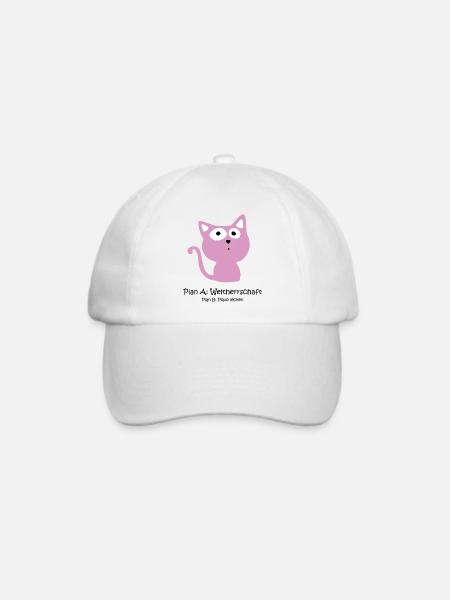 Süße Katze - Weltherrschaft - Baseballkappe - Weiß/Weiß
