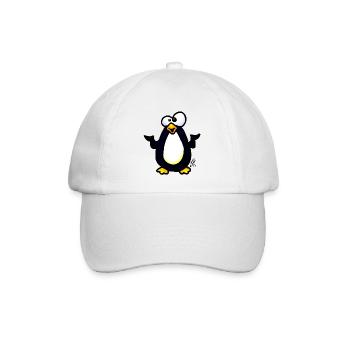 Pinguin - Baseballkappe - Weiß/Weiß - Vorne