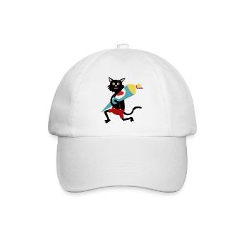 Katze_Schultüte - Baseballkappe - Weiß/Weiß - Vorne