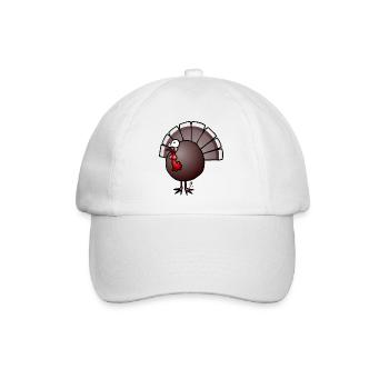 Truthahn - Baseballkappe - Weiß/Weiß - Vorne
