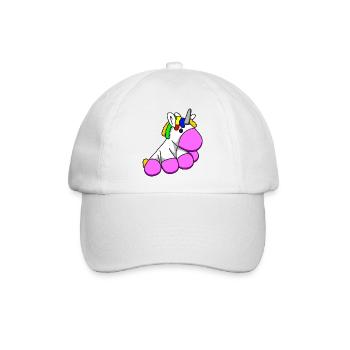Einhorn3 - Baseballkappe - Weiß/Weiß - Vorne