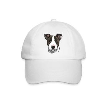 BULLTERRIER - BULL TERRIER Welpe - Baseballkappe - Weiß/Weiß - Vorne