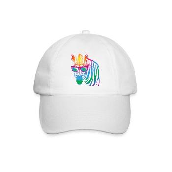 cool Zebra - Baseballkappe - Weiß/Weiß - Vorne