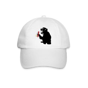 explosiv monkey - Baseballkappe - Weiß/Weiß - Vorne