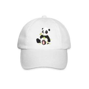 der niedliche Panda - Baseballkappe - Weiß/Weiß - Vorne