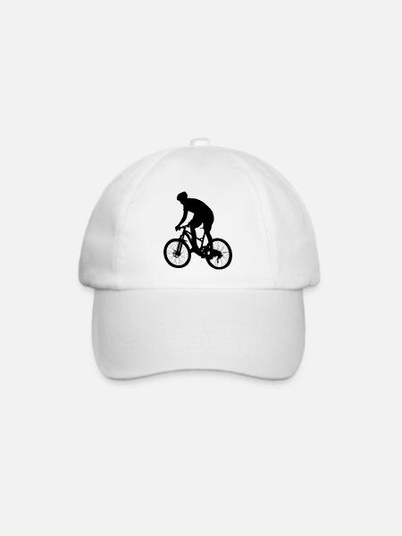 Fahrer des Mountainbikes - Baseballkappe - Weiß/Weiß