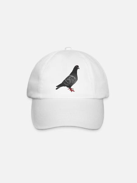 Taube - Baseballkappe - Weiß/Weiß