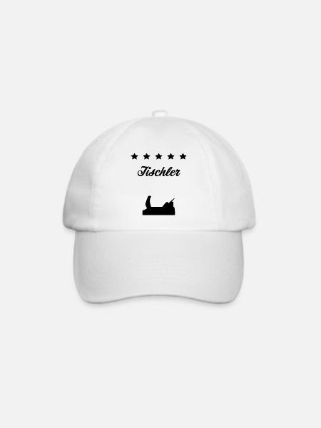 Tischler 5 Sterne schwarz - Baseballkappe - Weiß/Weiß