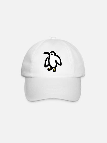Natur Planet Vogel Pinguin - Baseballkappe - Weiß/Weiß