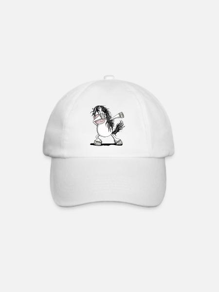 Cooles Dab Dance Schimmel Pferd Fun Dabbing Pony - Baseballkappe - Weiß/Weiß