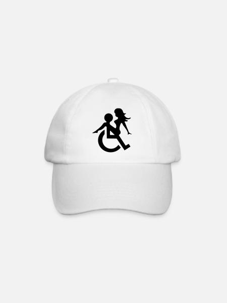 Rollstuhlfreund - Baseballkappe - Weiß/Weiß