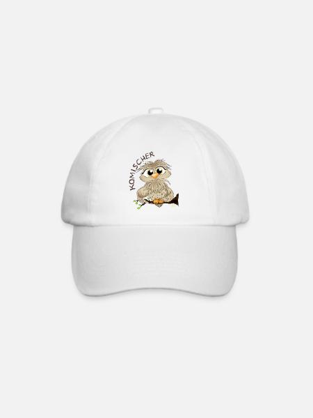 Komischer Kauz - Baseballkappe - Weiß/Weiß