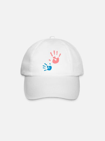 mother child hand Kinderhand - Baseballkappe - Weiß/Weiß