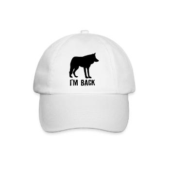 Wolf Wölfe Deutschland zurück Naturschutz heimisch - Baseballkappe - Weiß/Weiß - Vorne