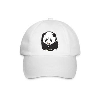 Panda Bär - Baseballkappe - Weiß/Weiß - Vorne