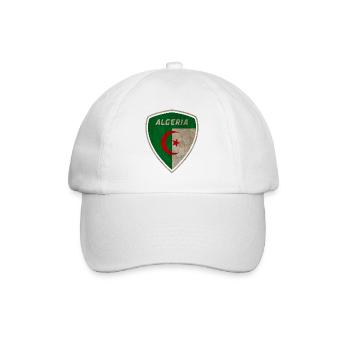 Algerien Wappen Vintage / Geschenk Algier - Baseballkappe - Weiß/Weiß - Vorne
