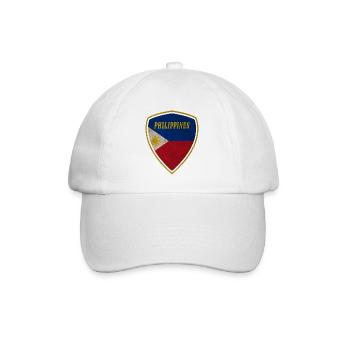Philippinen Wappen Vintage Geschenk Flagge Manila - Baseballkappe - Weiß/Weiß - Vorne