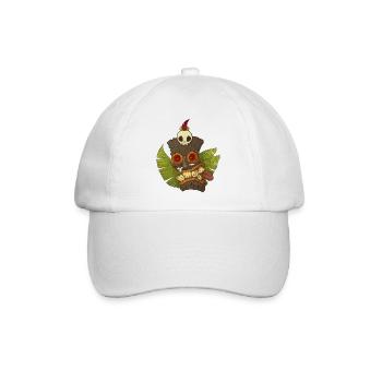 Tiki Mask - Baseballkappe - Weiß/Weiß - Vorne