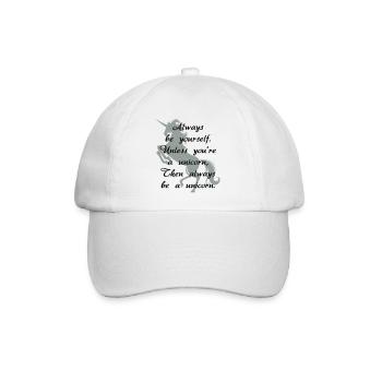 Immer ein Einhorn - Baseballkappe - Weiß/Weiß - Vorne