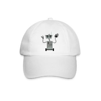 Roboter - Baseballkappe - Weiß/Weiß - Vorne