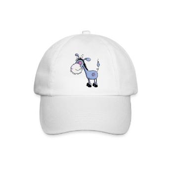 Esel - Langohresel - Eselchen - Baseballkappe - Weiß/Weiß - Vorne
