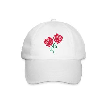 roses - Baseballkappe - Weiß/Weiß - Vorne