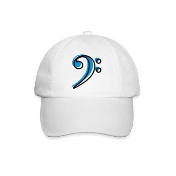 Bassschlüssel - Baseballkappe - Weiß/Weiß - Vorne