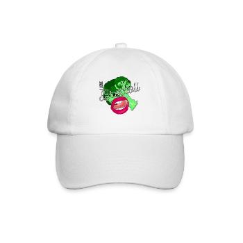 I love broccoli - Baseballkappe - Weiß/Weiß - Vorne