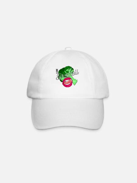 I love broccoli - Baseballkappe - Weiß/Weiß