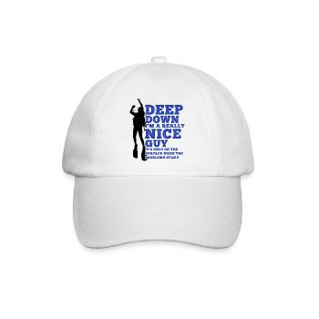 Taucher Lustiger Spruch Tauchen Versaut Geschenk - Baseballkappe - Weiß/Weiß - Vorne