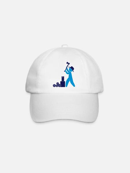 Holzfäller Förster Axt - Baseballkappe - Weiß/Weiß
