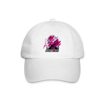 Streetwear Kunst - Baseballkappe - Weiß/Weiß - Vorne