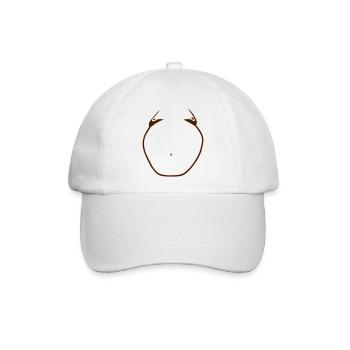 dicker Mann Bauch - Baseballkappe - Weiß/Weiß - Vorne