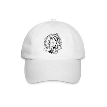 Praying Hands Betende Hände zu Gott Religion - Baseballkappe - Weiß/Weiß - Vorne
