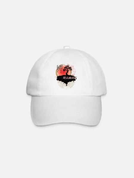 Japan Style (Baum) 01 - Baseballkappe - Weiß/Weiß