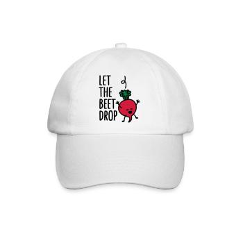 Let the beet drop - Baseballkappe - Weiß/Weiß - Vorne