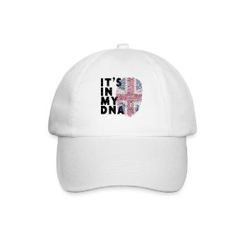 Es ist in meiner DNA England - Baseballkappe - Weiß/Weiß - Vorne