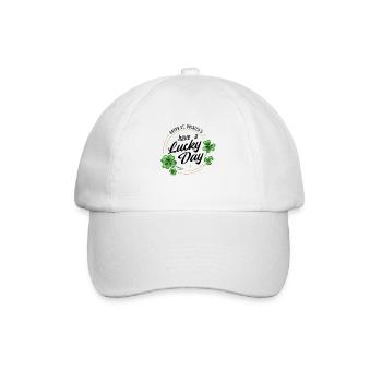 St. Patrick's Day ein glücklicher Tag - Baseballkappe - Weiß/Weiß - Vorne