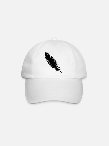 Feder - Baseballkappe - Weiß/Weiß