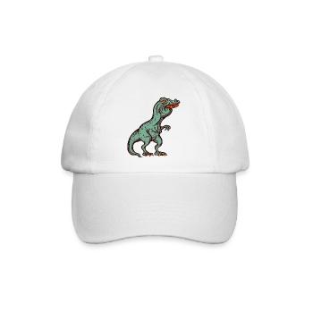 Tyrannosaurus Rex Überbiss Hasenzähne Witzig - Baseballkappe - Weiß/Weiß - Vorne