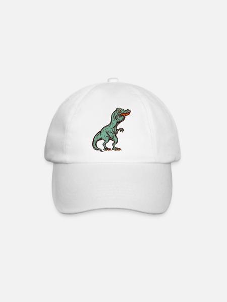 Tyrannosaurus Rex Überbiss Hasenzähne Witzig - Baseballkappe - Weiß/Weiß
