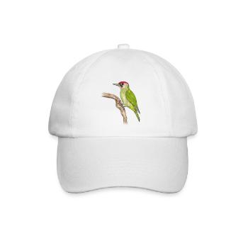 Grünspecht - Baseballkappe - Weiß/Weiß - Vorne