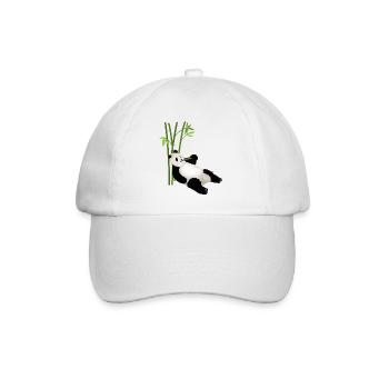 Panda, Pandabär - Baseballkappe - Weiß/Weiß - Vorne