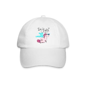 Lipödem Lymphödem Fuck You Einhorn Happy support - Baseballkappe - Weiß/Weiß - Vorne