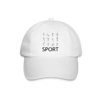 Sport Sport Sport - Baseballkappe - Weiß/Weiß - Vorne