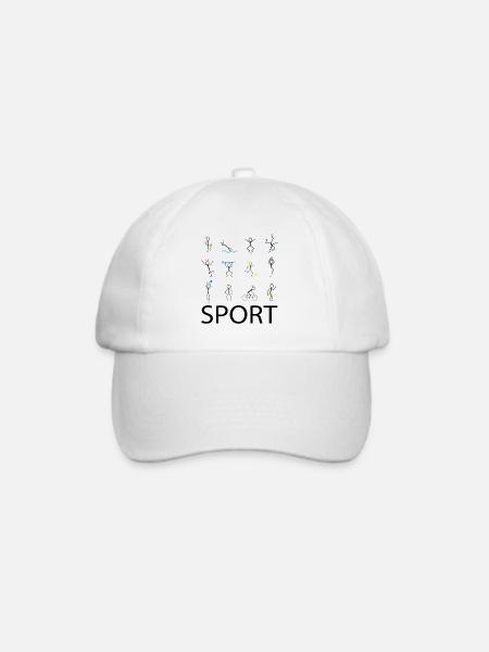 Sport Sport Sport - Baseballkappe - Weiß/Weiß