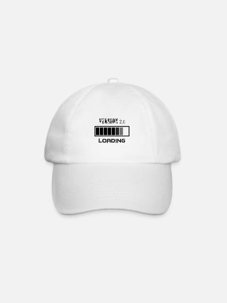 Version 2.0 - Baseballkappe - Weiß/Weiß