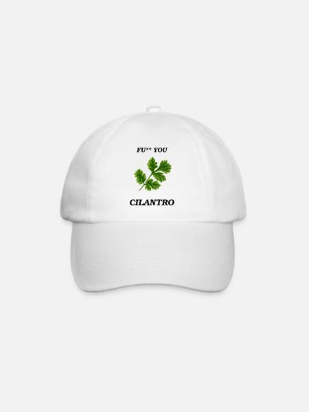 Fu** you Cilantro - Baseballkappe - Weiß/Weiß