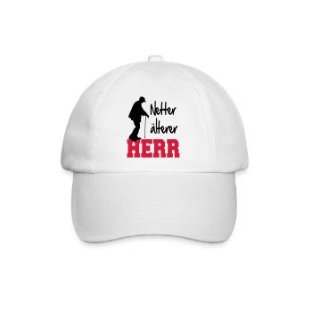Netter Alter Mann - Baseballkappe - Weiß/Weiß - Vorne